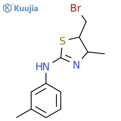 5-(bromomethyl)-4-methyl-N-(3-methylphenyl)-4,5-dihydro-1,3-thiazol-2-amine structure