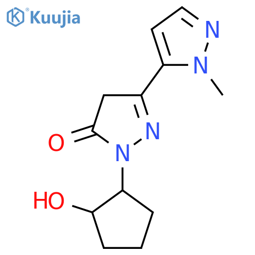 1-(2-hydroxycyclopentyl)-3-(1-methyl-1H-pyrazol-5-yl)-4,5-dihydro-1H-pyrazol-5-one structure