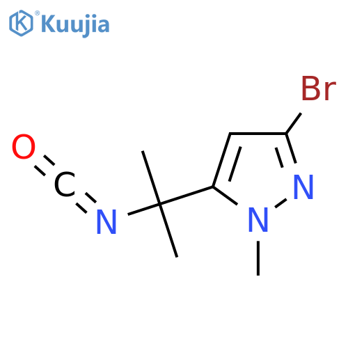3-bromo-5-(2-isocyanatopropan-2-yl)-1-methyl-1H-pyrazole structure