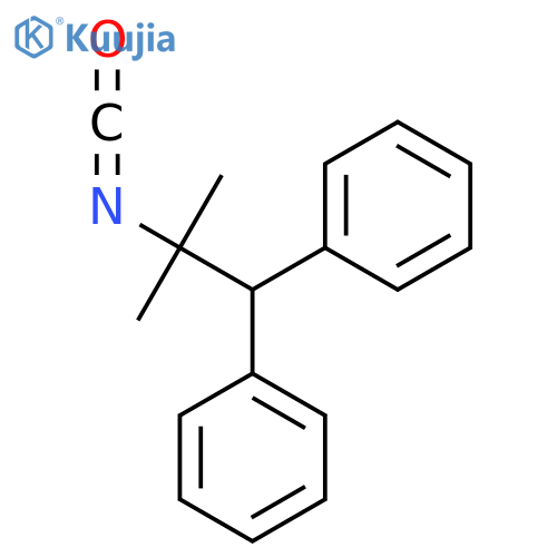 (2-isocyanato-2-methyl-1-phenylpropyl)benzene structure