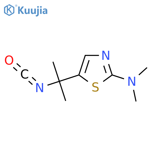 5-(2-isocyanatopropan-2-yl)-N,N-dimethyl-1,3-thiazol-2-amine structure