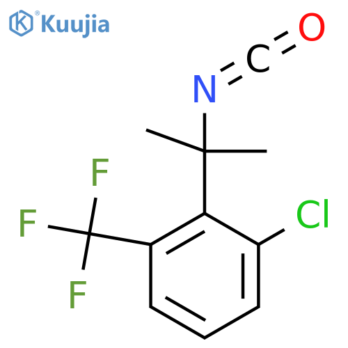 1-chloro-2-(2-isocyanatopropan-2-yl)-3-(trifluoromethyl)benzene structure