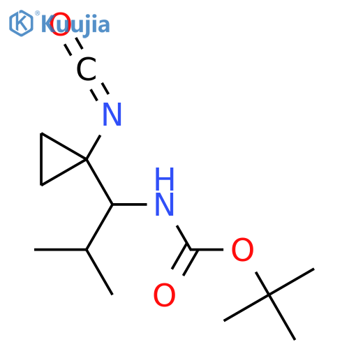 tert-butyl N-1-(1-isocyanatocyclopropyl)-2-methylpropylcarbamate structure