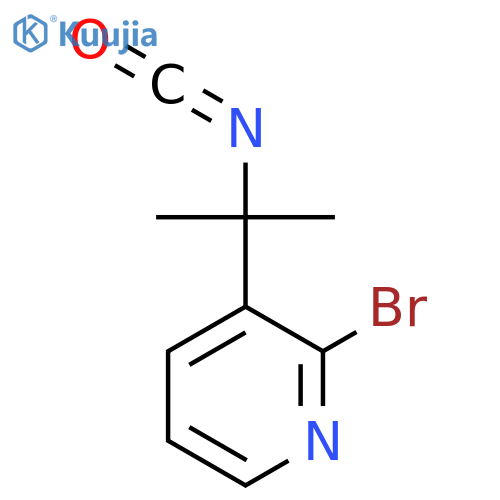 2-bromo-3-(2-isocyanatopropan-2-yl)pyridine structure
