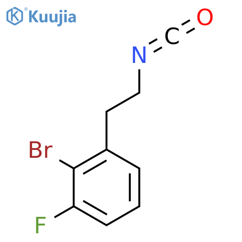 2-bromo-1-fluoro-3-(2-isocyanatoethyl)benzene structure