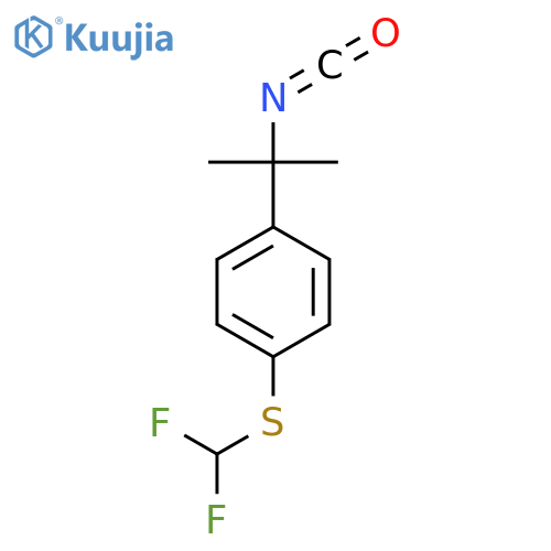 1-(difluoromethyl)sulfanyl-4-(2-isocyanatopropan-2-yl)benzene structure