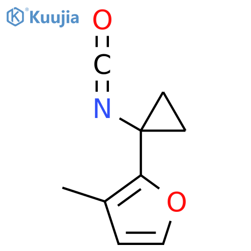 2-(1-isocyanatocyclopropyl)-3-methylfuran structure