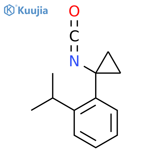 1-(1-isocyanatocyclopropyl)-2-(propan-2-yl)benzene structure