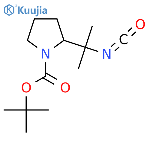 tert-butyl 2-(2-isocyanatopropan-2-yl)pyrrolidine-1-carboxylate structure