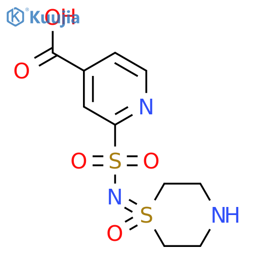 2-(1-oxo-1lambda6-thiomorpholin-1-ylidene)sulfamoylpyridine-4-carboxylic acid structure