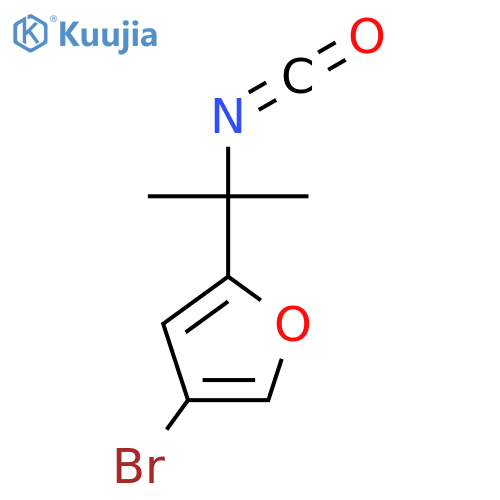 4-bromo-2-(2-isocyanatopropan-2-yl)furan structure