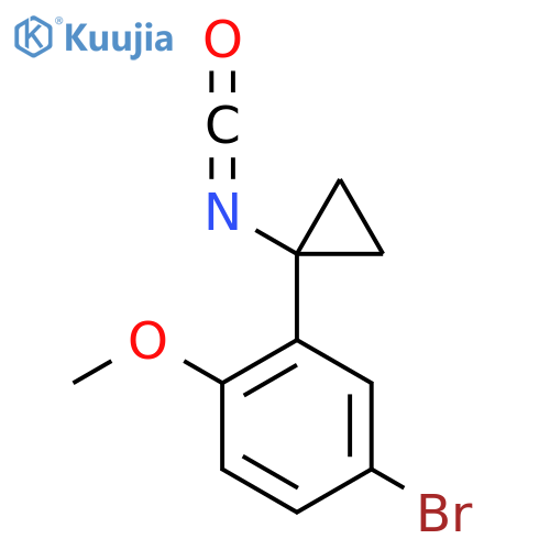 4-bromo-2-(1-isocyanatocyclopropyl)-1-methoxybenzene structure