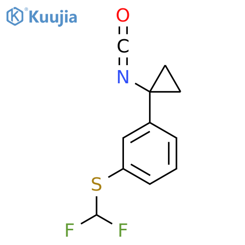 1-(difluoromethyl)sulfanyl-3-(1-isocyanatocyclopropyl)benzene structure