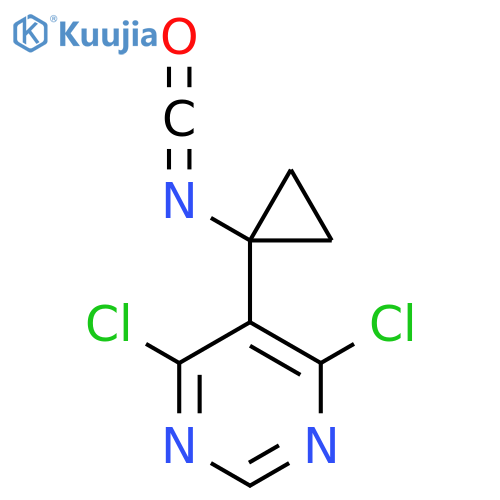 4,6-dichloro-5-(1-isocyanatocyclopropyl)pyrimidine structure