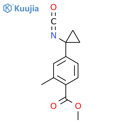 Methyl 4-(1-isocyanatocyclopropyl)-2-methylbenzoate structure