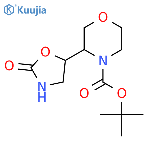 tert-butyl 3-(2-oxo-1,3-oxazolidin-5-yl)morpholine-4-carboxylate structure