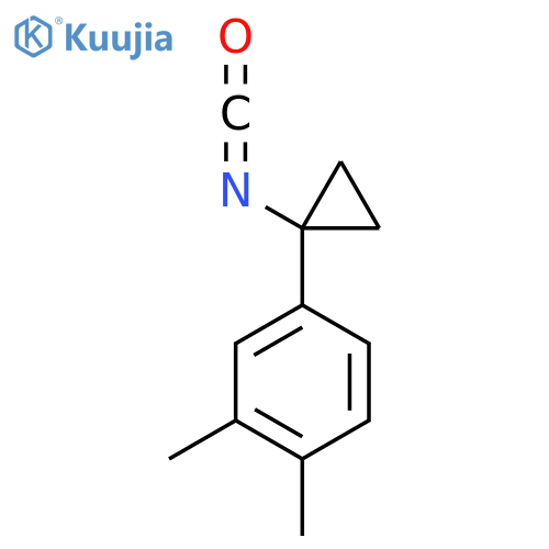 4-(1-Isocyanatocyclopropyl)-1,2-dimethylbenzene structure