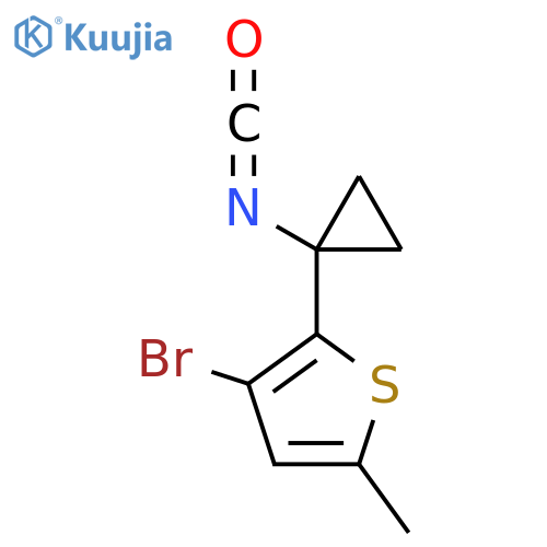 3-bromo-2-(1-isocyanatocyclopropyl)-5-methylthiophene structure