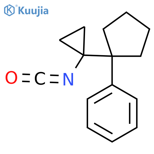 1-(1-isocyanatocyclopropyl)cyclopentylbenzene structure