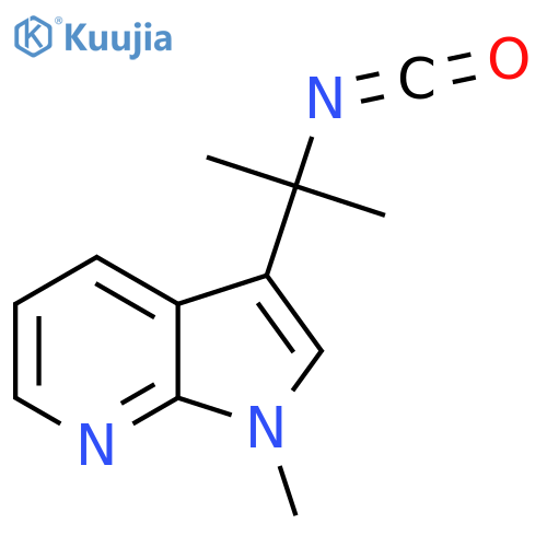 3-(2-isocyanatopropan-2-yl)-1-methyl-1H-pyrrolo2,3-bpyridine structure