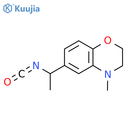 6-(1-isocyanatoethyl)-4-methyl-3,4-dihydro-2H-1,4-benzoxazine structure