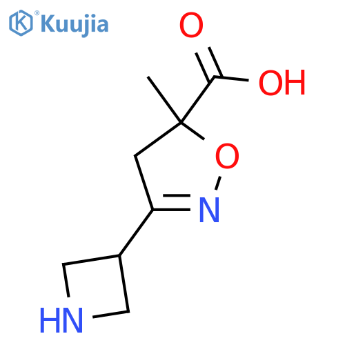 3-(Azetidin-3-yl)-5-methyl-4,5-dihydro-1,2-oxazole-5-carboxylic acid structure