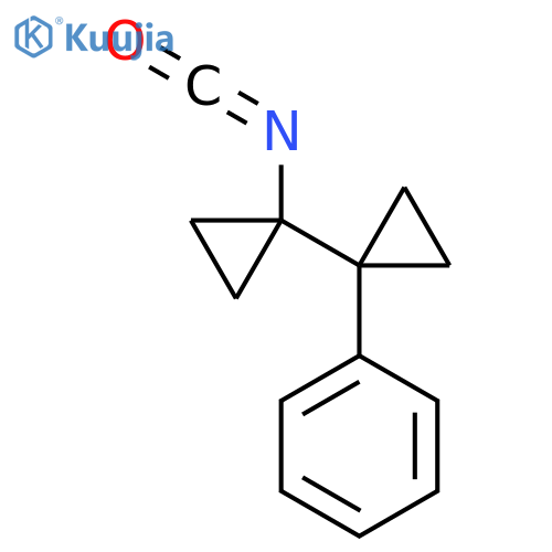 1-(1-isocyanatocyclopropyl)cyclopropylbenzene structure