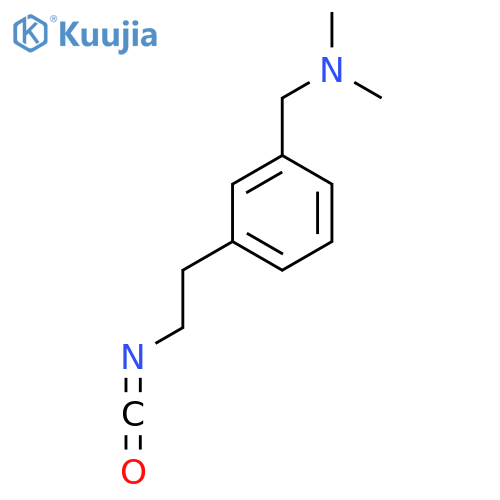 {3-(2-isocyanatoethyl)phenylmethyl}dimethylamine structure