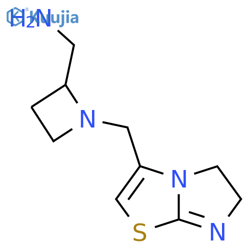1-({5H,6H-imidazo2,1-b1,3thiazol-3-yl}methyl)azetidin-2-ylmethanamine structure