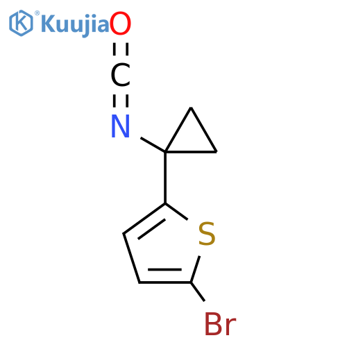 2-bromo-5-(1-isocyanatocyclopropyl)thiophene structure