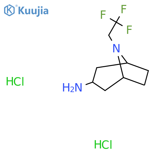 8-(2,2,2-trifluoroethyl)-8-azabicyclo3.2.1octan-3-amine dihydrochloride, Mixture of diastereomers structure