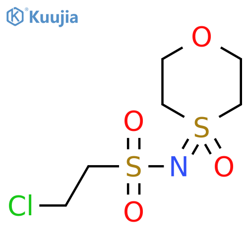 2-chloro-N-(4-oxo-1,4lambda6-oxathian-4-ylidene)ethane-1-sulfonamide structure