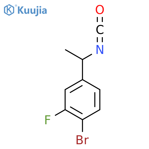 1-bromo-2-fluoro-4-(1-isocyanatoethyl)benzene structure