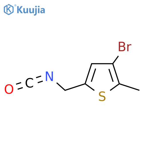 3-bromo-5-(isocyanatomethyl)-2-methylthiophene structure