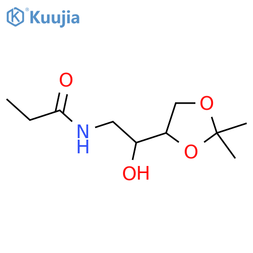 N-2-(2,2-dimethyl-1,3-dioxolan-4-yl)-2-hydroxyethylpropanamide structure