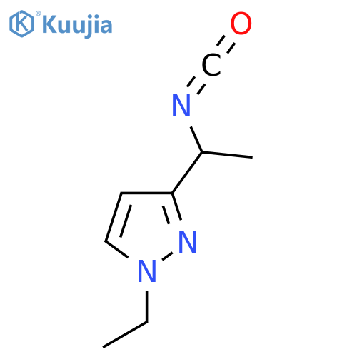1-ethyl-3-(1-isocyanatoethyl)-1H-pyrazole structure