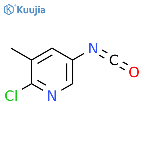 2-Chloro-5-isocyanato-3-methylpyridine structure