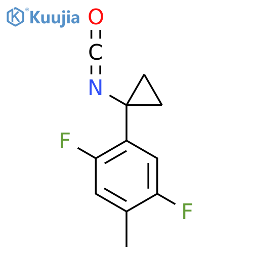 1,4-difluoro-2-(1-isocyanatocyclopropyl)-5-methylbenzene structure