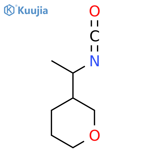 3-(1-isocyanatoethyl)oxane structure
