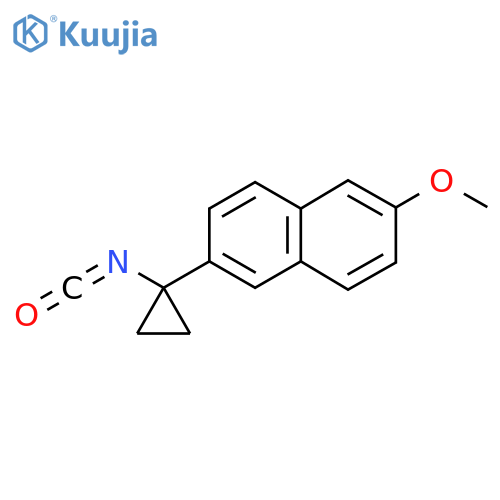 2-(1-isocyanatocyclopropyl)-6-methoxynaphthalene structure