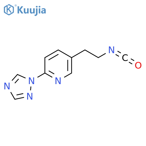 5-(2-isocyanatoethyl)-2-(1H-1,2,4-triazol-1-yl)pyridine structure