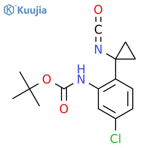 tert-butyl N-5-chloro-2-(1-isocyanatocyclopropyl)phenylcarbamate structure