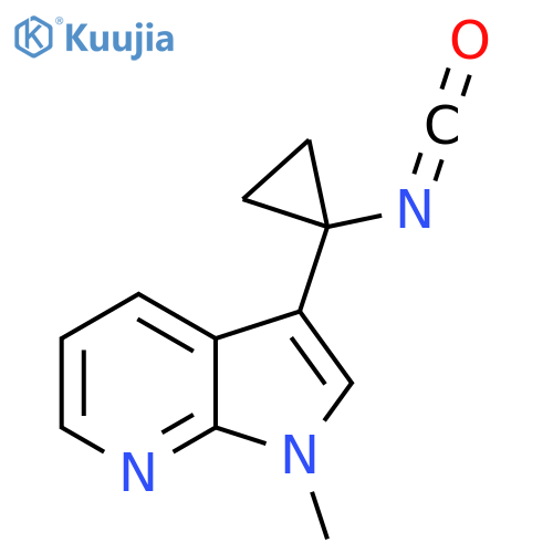 3-(1-isocyanatocyclopropyl)-1-methyl-1H-pyrrolo2,3-bpyridine structure