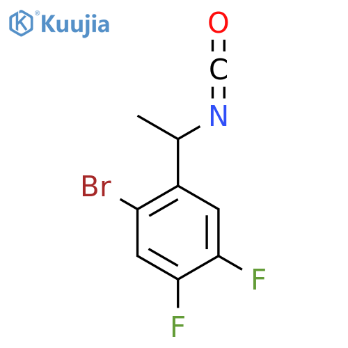 1-bromo-4,5-difluoro-2-(1-isocyanatoethyl)benzene structure