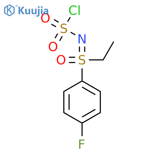 (chlorosulfonyl)imino(ethyl)(4-fluorophenyl)-lambda6-sulfanone structure