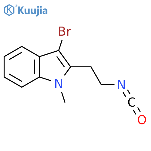 3-bromo-2-(2-isocyanatoethyl)-1-methyl-1H-indole structure