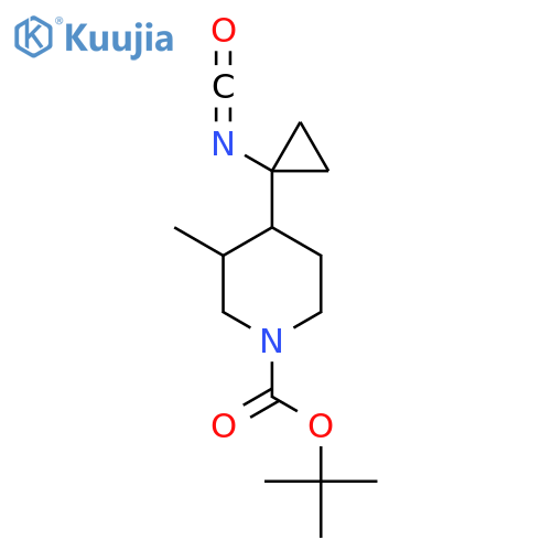 Tert-butyl 4-(1-isocyanatocyclopropyl)-3-methylpiperidine-1-carboxylate structure