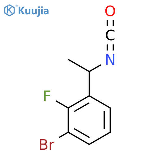 1-bromo-2-fluoro-3-(1-isocyanatoethyl)benzene structure