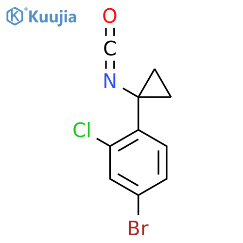 4-bromo-2-chloro-1-(1-isocyanatocyclopropyl)benzene structure