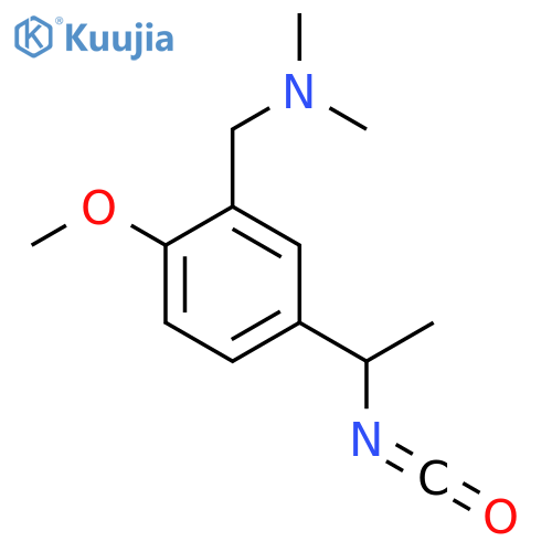 {5-(1-isocyanatoethyl)-2-methoxyphenylmethyl}dimethylamine structure